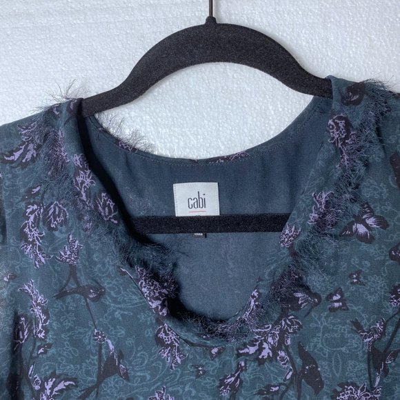 Cabi Sz XS Evermore Flutter Sleeve Floral Tank Top - Picture 9 of 10